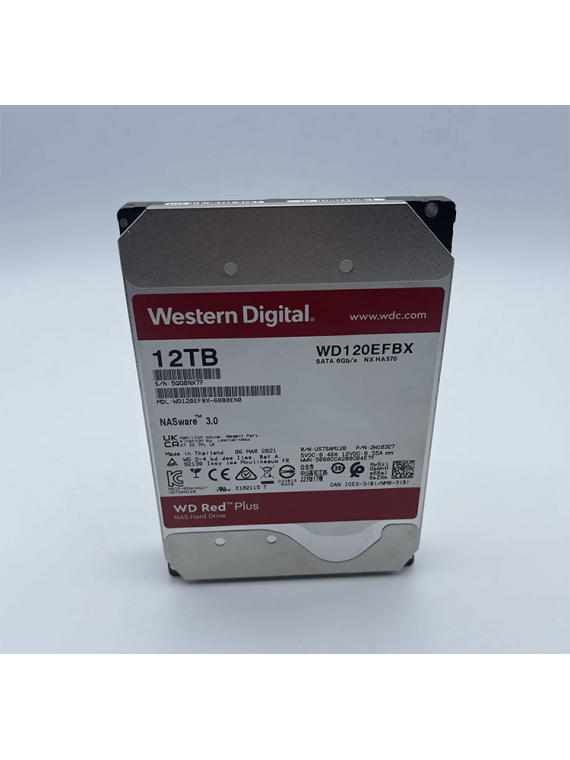 Disque Dur Interne 12To WD Red Plus pour NAS et PC