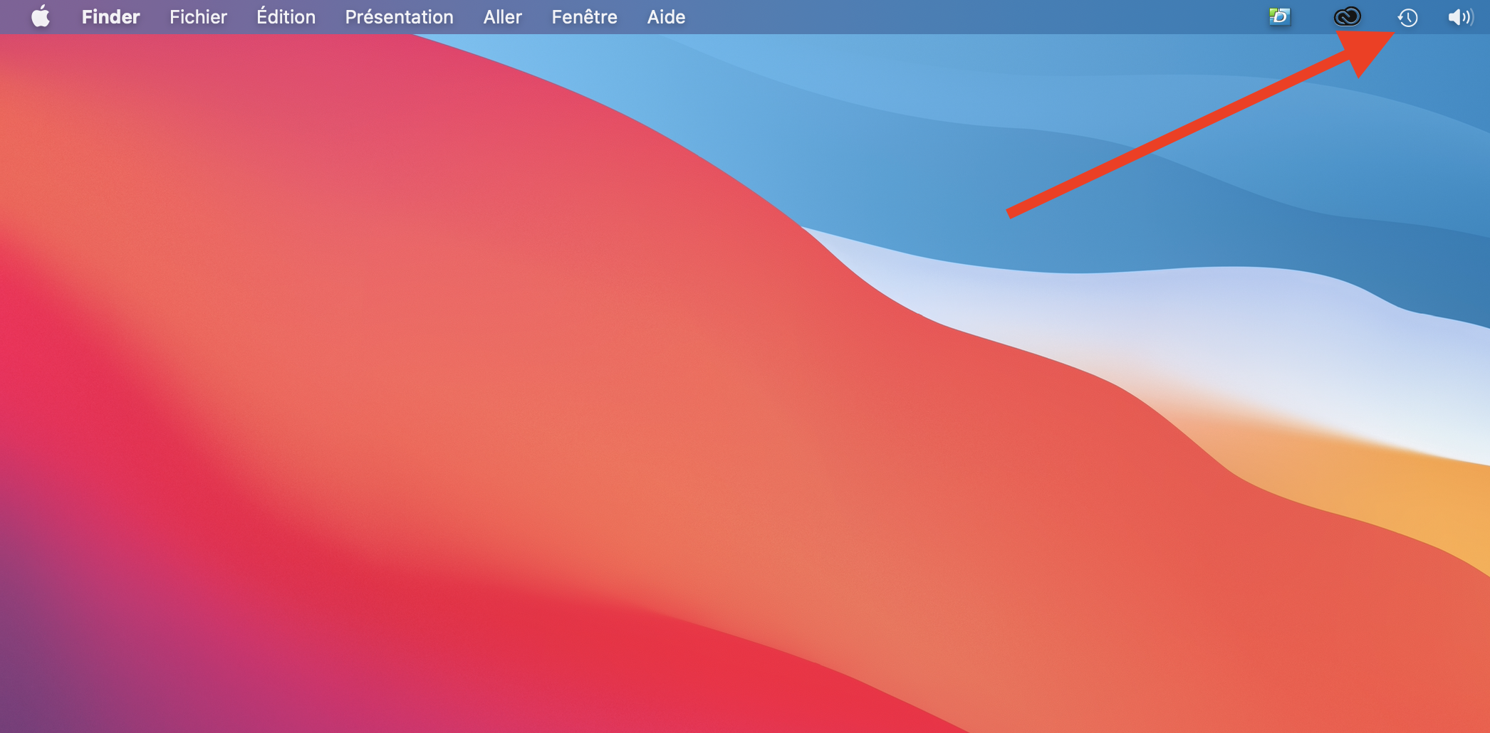 Étape : sélectionner le raccourci Time Machine