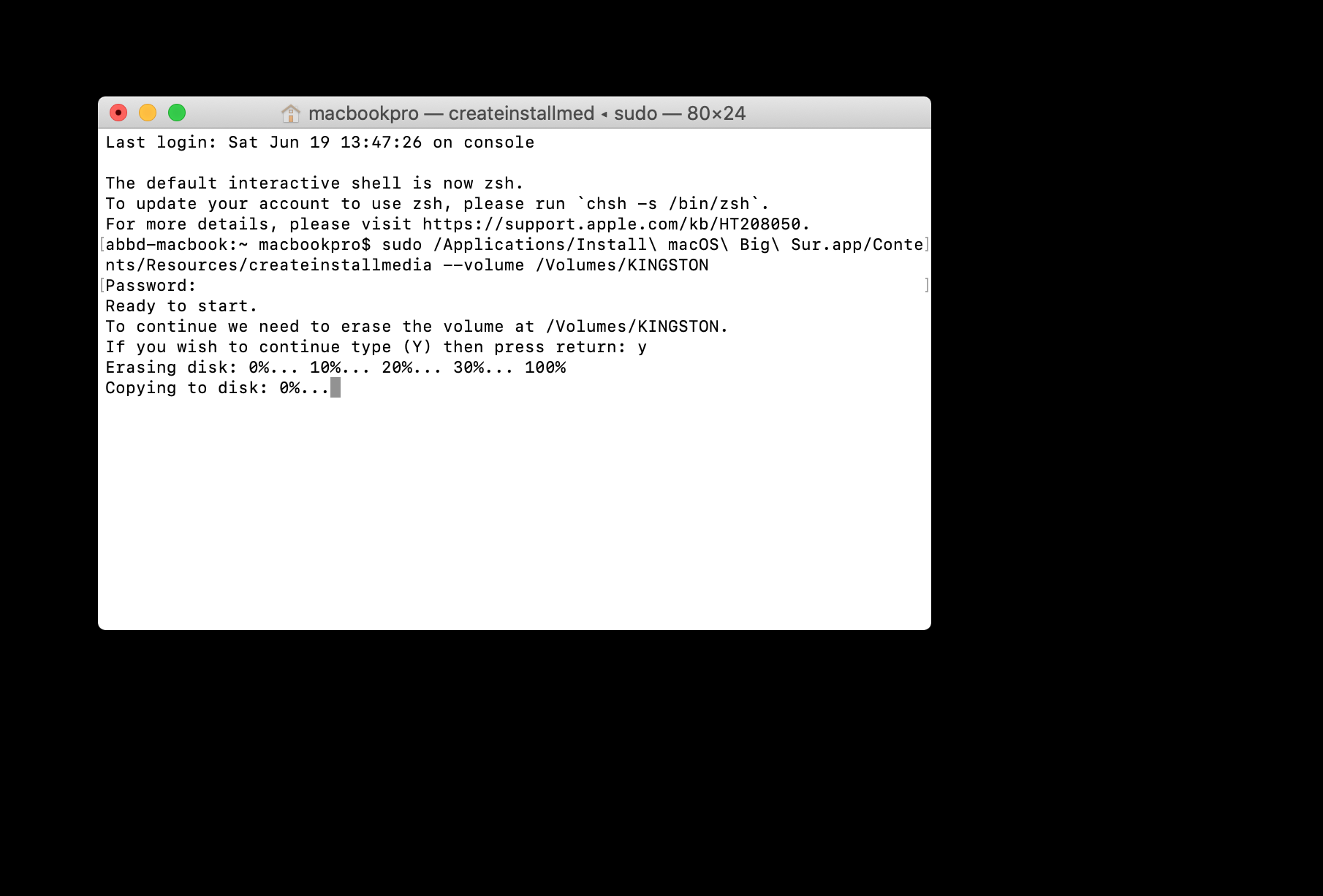 Clé USB macOS bootable - étape 10