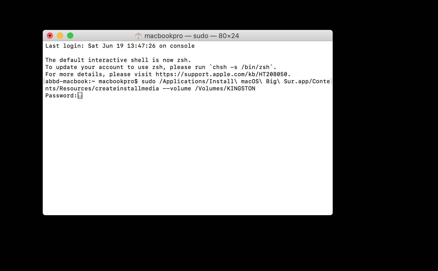Clé USB macOS bootable - étape 8